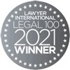 Lawyer International Legal 100 2021 Winner badge